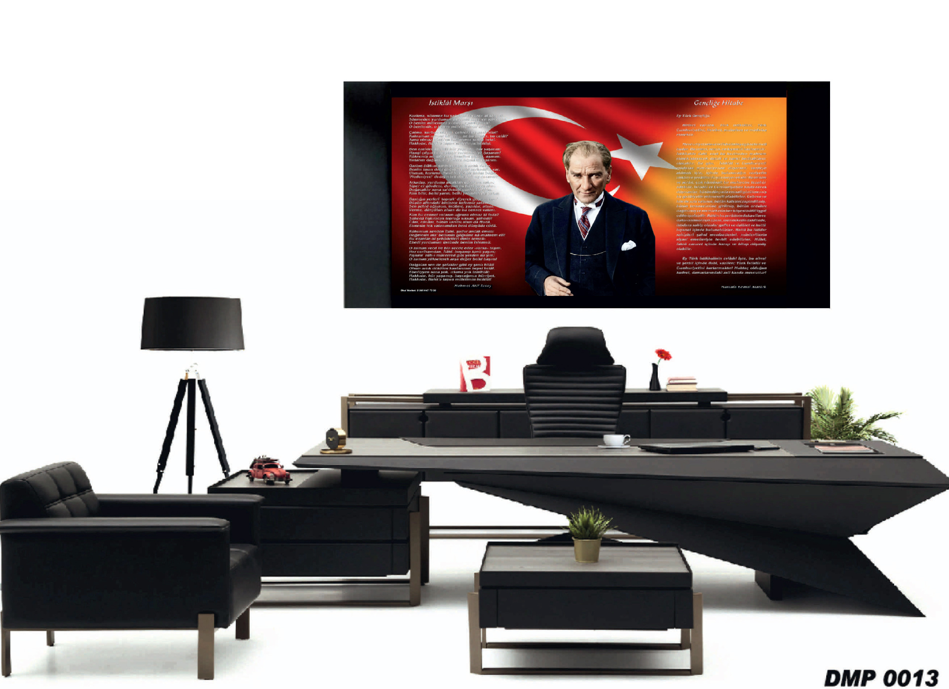 Atatürk Deri Makam Panosu #11 – DMP11 – Atatürk Leather Office Panel